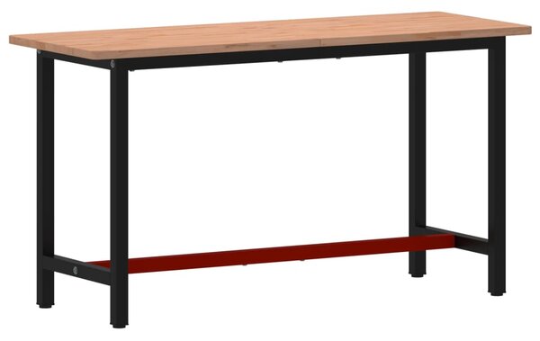 Pracovní stůl 150 x 55 x 81,5 cm masivní bukové dřevo a kov 3188905