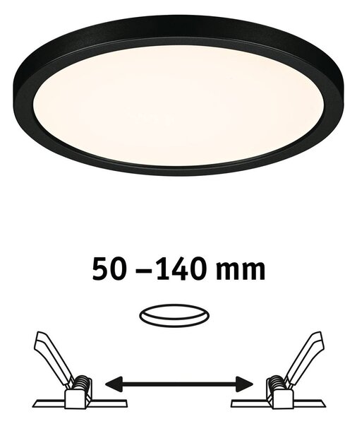 Paulmann Areo LED panel kulatý černý 3000K Ø17,5cm