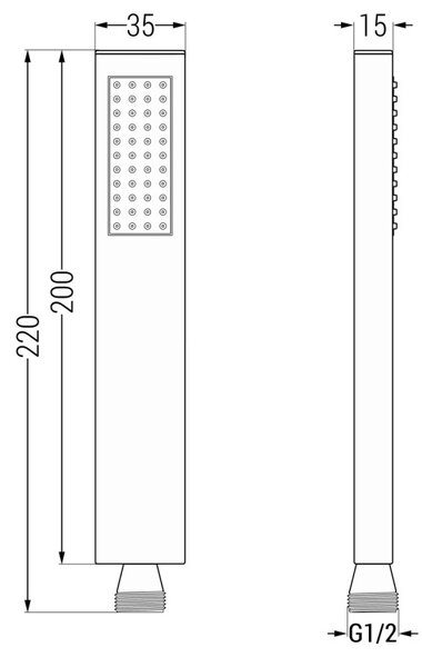 Mexen Cube DR02 vestavěná sprchová sada s dešťovou hlavicí 25 cm, černá - 77502DR0225-70