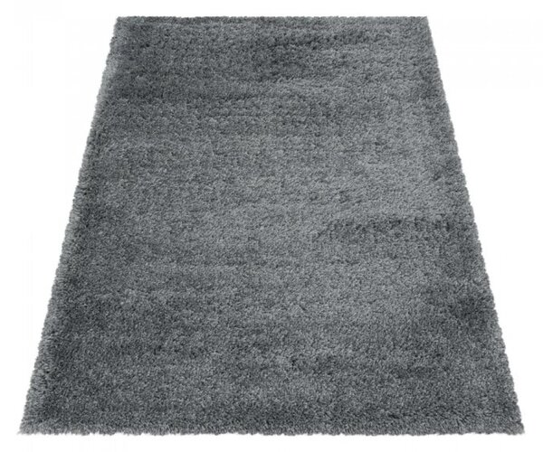 Kusový koberec Fluffy shaggy 3500 light grey Kruh průměr 80 cm Kruh průměr 80 cm
