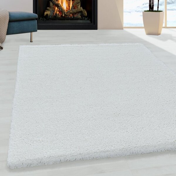 Kusový koberec Fluffy shaggy 3500 white 60 x 110 cm 60 x 110 cm