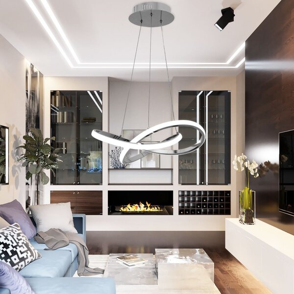 TooLight Stropní svítidlo Ring LED stříbrné