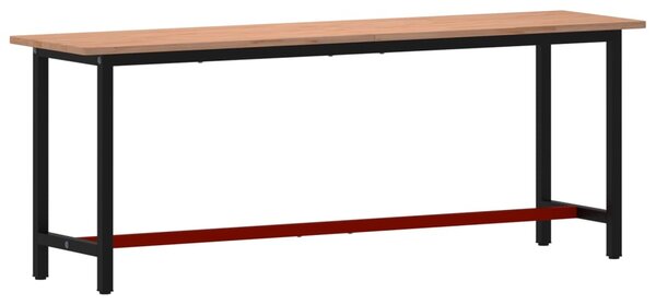 Pracovní stůl 220 x 55 x 81,5 cm masivní bukové dřevo a kov 3188908