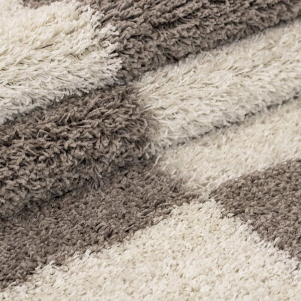 Kusový koberec Gala shaggy 2505 beige Kruh 80 cm průměr Kruh 80 cm průměr