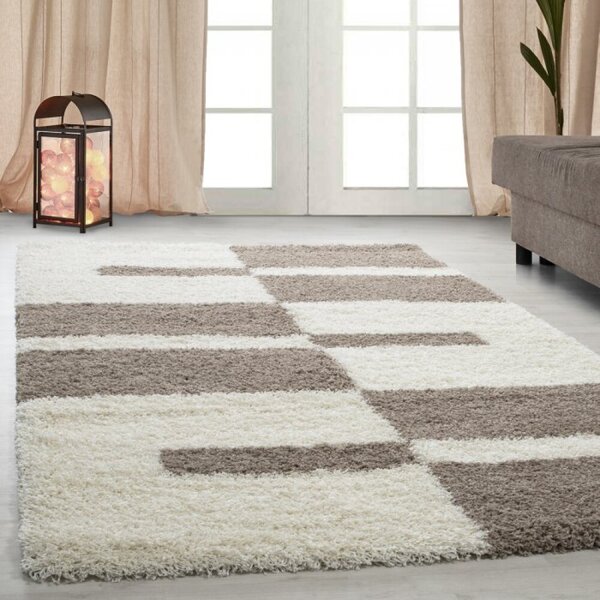 Kusový koberec Gala shaggy 2505 beige Kruh 80 cm průměr Kruh 80 cm průměr