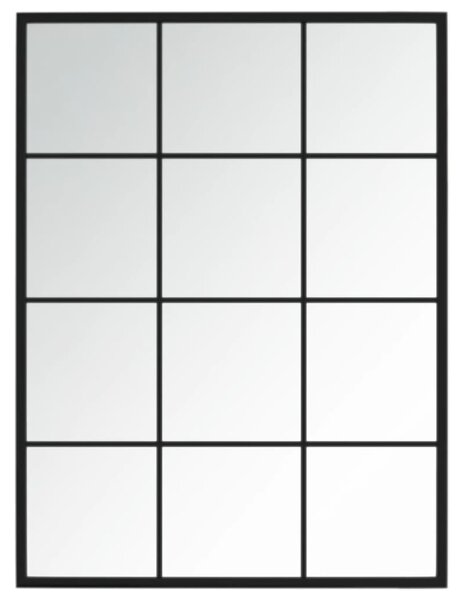 Nástěnná zrcadla 2 ks černá 80 x 60 cm kov 3189032