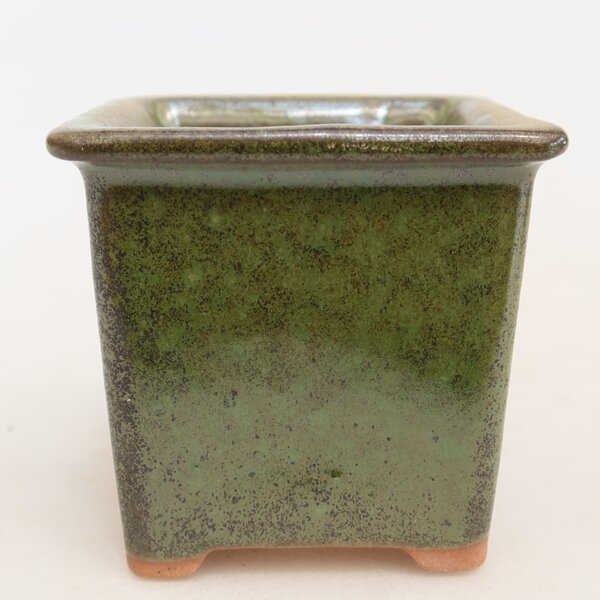 E-bonsai Keramická bonsai miska 6 x 6 x 5,5 cm zelená