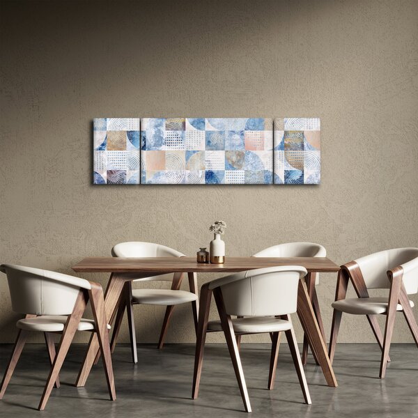 Obraz - Geometrické tvary na zdi (170x50 cm)