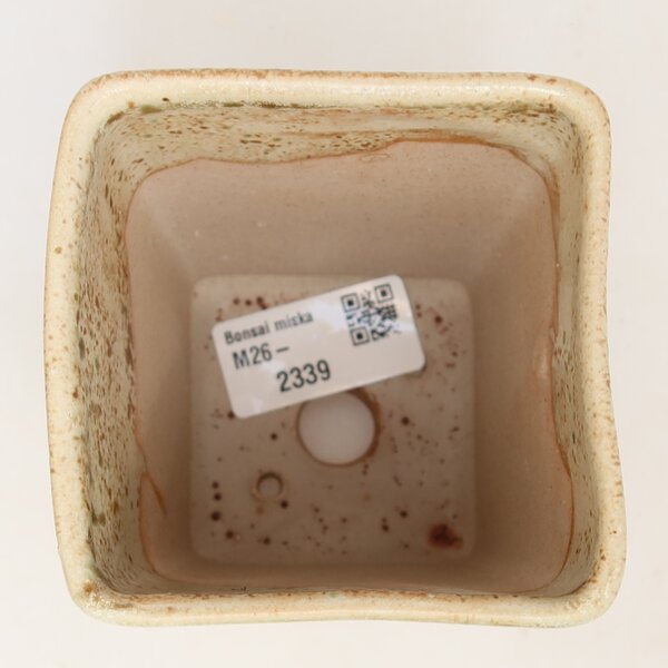 E-bonsai Keramická bonsai miska 7,5 x 7,5 x 11 cm béžová