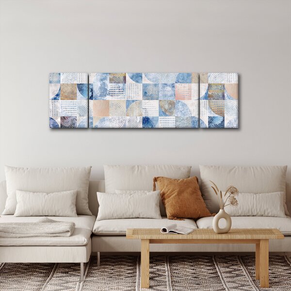 Obraz - Geometrické tvary na zdi (170x50 cm)