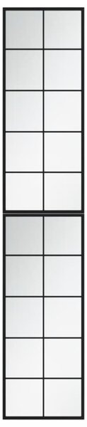 Nástěnná zrcadla 2 ks černá 100 x 40 cm kov 3189034
