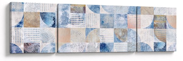Obraz - Geometrické tvary na zdi (170x50 cm)