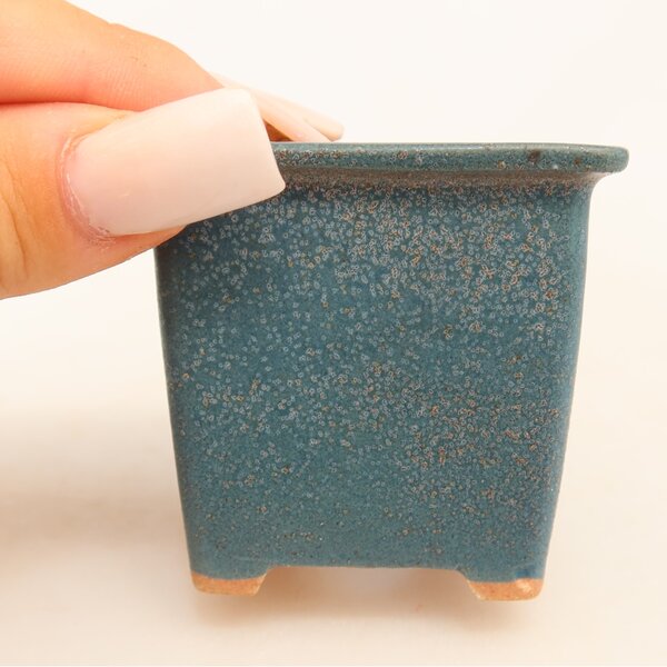 E-bonsai Keramická bonsai miska 6 x 6 x 5,5 cm modrá