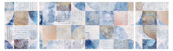 Obraz - Geometrické tvary na zdi (170x50 cm)