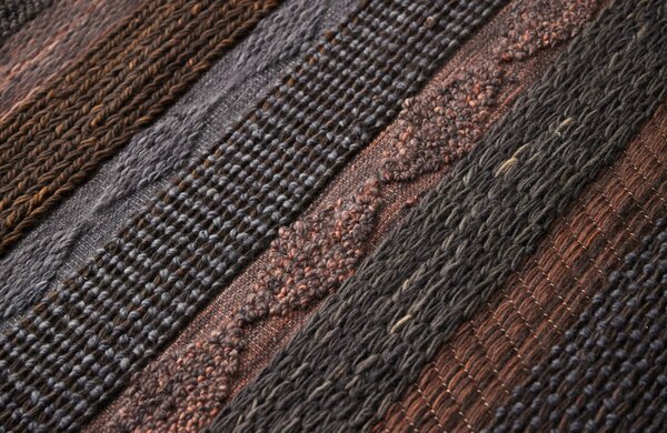 Diamond Carpets India, Ručně vázaný kusový koberec Black Melange DE 2006 Multi Colour, 80x150, hnědá, ložnice