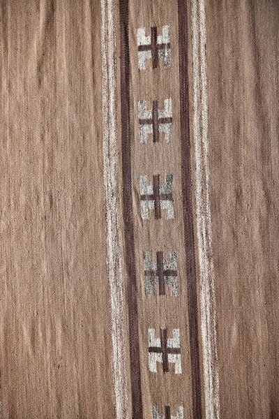 Diamond Carpets India, Ručně vázaný kusový koberec Ginger DESP P83 Brown Cream, 80x150, hnědá, chodba / předsíň