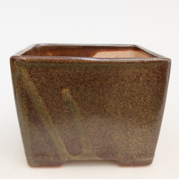 E-bonsai Keramická bonsai miska 12 x 12 x 9 cm hnědá