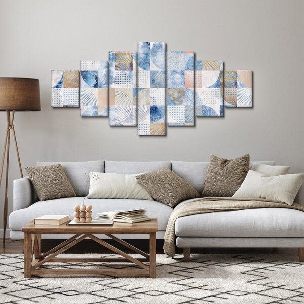 Obraz - Geometrické tvary na zdi (210x100 cm)