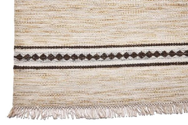 Diamond Carpets India, Ručně vázaný kusový koberec Biscuit DESP HL63 Ivory White, 80x150, béžová, chodba / předsíň