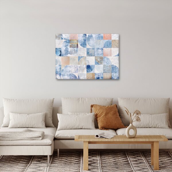 Obraz - Geometrické tvary na zdi (70x50 cm)