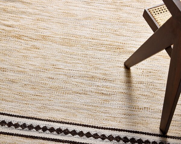 Diamond Carpets India, Ručně vázaný kusový koberec Biscuit DESP HL63 Ivory White, 80x150, béžová, chodba / předsíň