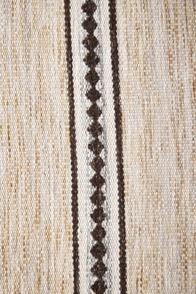 Diamond Carpets India, Ručně vázaný kusový koberec Biscuit DESP HL63 Ivory White, 80x150, béžová, chodba / předsíň