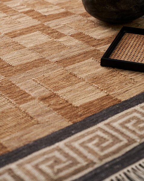 Diamond Carpets India, Ručně vázaný kusový koberec Greta Roma DE 2254 Multi Colour, 120x170, hnědá, chodba / předsíň