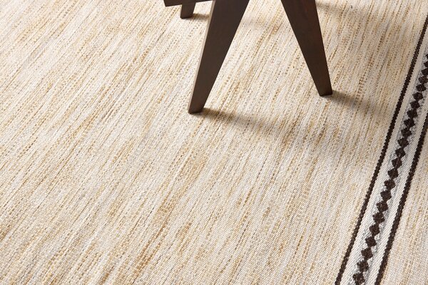 Diamond Carpets India, Ručně vázaný kusový koberec Biscuit DESP HL63 Ivory White, 80x150, béžová, chodba / předsíň