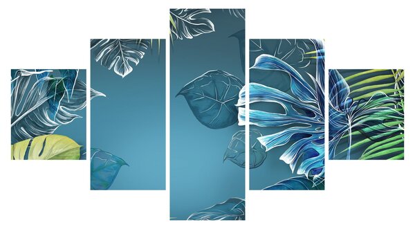 Obraz - Listy tropických rostlin (125x70 cm)