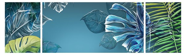 Obraz - Listy tropických rostlin (170x50 cm)