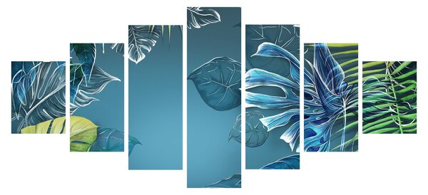 Obraz - Listy tropických rostlin (210x100 cm)