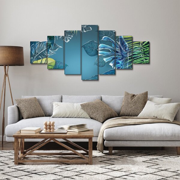 Obraz - Listy tropických rostlin (210x100 cm)