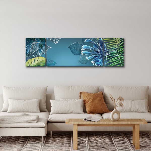 Obraz - Listy tropických rostlin (170x50 cm)