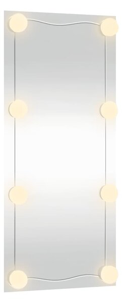Nástěnné zrcadlo s LED osvětlením 40 x 80 cm sklo obdélníkové 3189153