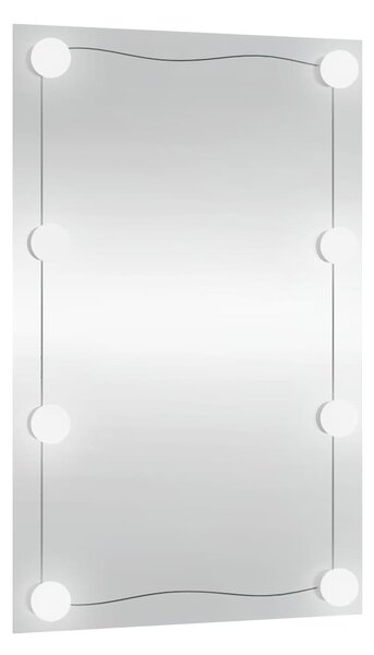 Nástěnné zrcadlo s LED osvětlením 40 x 60 cm sklo obdélníkové 3189152