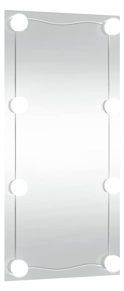 Nástěnné zrcadlo s LED osvětlením 30 x 60 cm sklo obdélníkové 3189149