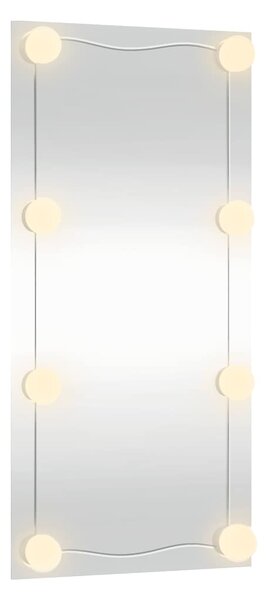 Nástěnné zrcadlo s LED osvětlením 30 x 60 cm sklo obdélníkové 3189149