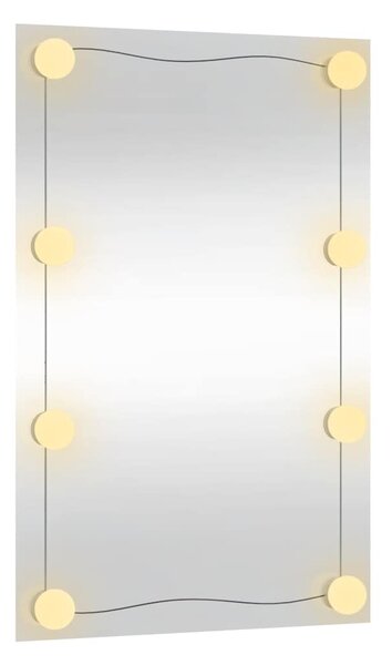 Nástěnné zrcadlo s LED osvětlením 40 x 60 cm sklo obdélníkové 3189152