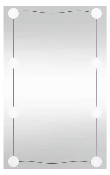 Nástěnné zrcadlo s LED osvětlením 40 x 60 cm sklo obdélníkové 3189152
