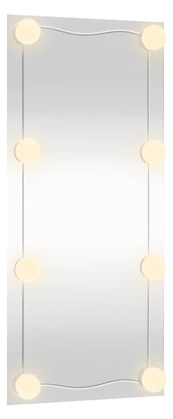 Nástěnné zrcadlo s LED osvětlením 30 x 80 cm sklo obdélníkové 3189150