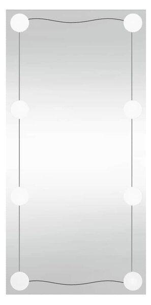 Nástěnné zrcadlo s LED osvětlením 30 x 60 cm sklo obdélníkové 3189149