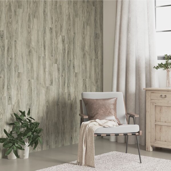 Nástěnné panely vzhled dřeva šedé PVC 4,12 m² 3189147