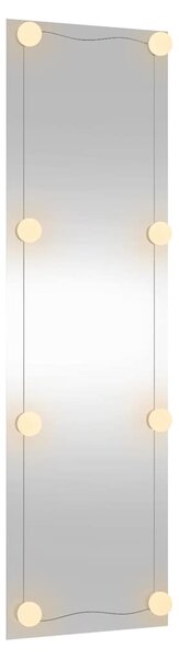 Nástěnné zrcadlo s LED osvětlením 30 x 100 cm sklo obdélníkové 3189151