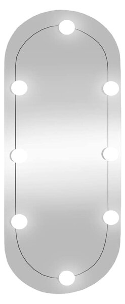 Nástěnné zrcadlo s LED osvětlením 35 x 80 cm sklo oválné 3189162