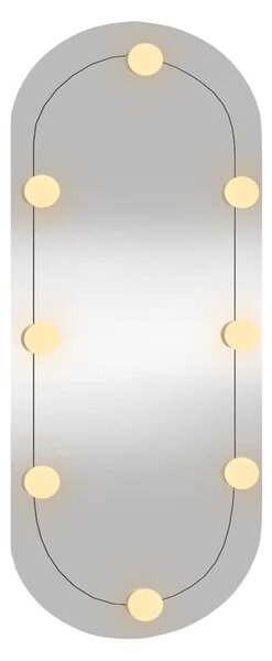 Nástěnné zrcadlo s LED osvětlením 35 x 80 cm sklo oválné 3189162