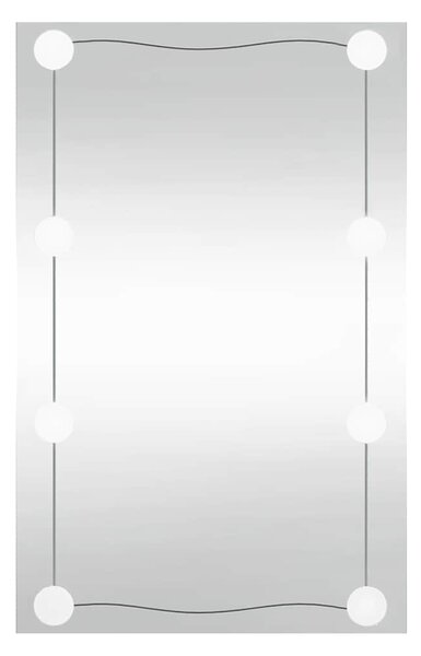 Nástěnné zrcadlo s LED osvětlením 50 x 80 cm sklo obdélníkové 3189156
