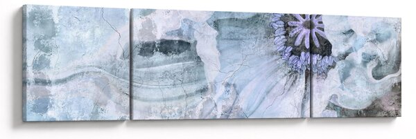 Obraz - Květinová freska na cihlové zdi (170x50 cm)
