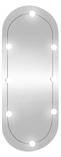 Nástěnné zrcadlo s LED osvětlením 45 x 100 cm sklo oválné 3189164