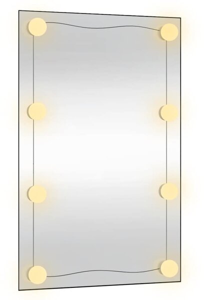 Nástěnné zrcadlo s LED osvětlením 50 x 80 cm sklo obdélníkové 3189156