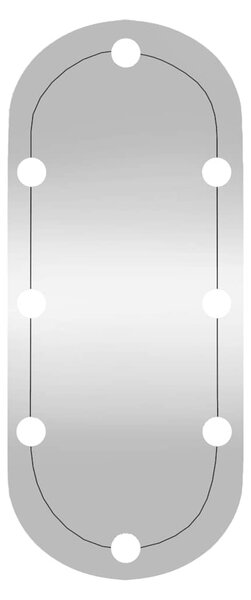 Nástěnné zrcadlo s LED osvětlením 30 x 70 cm sklo oválné 3189161